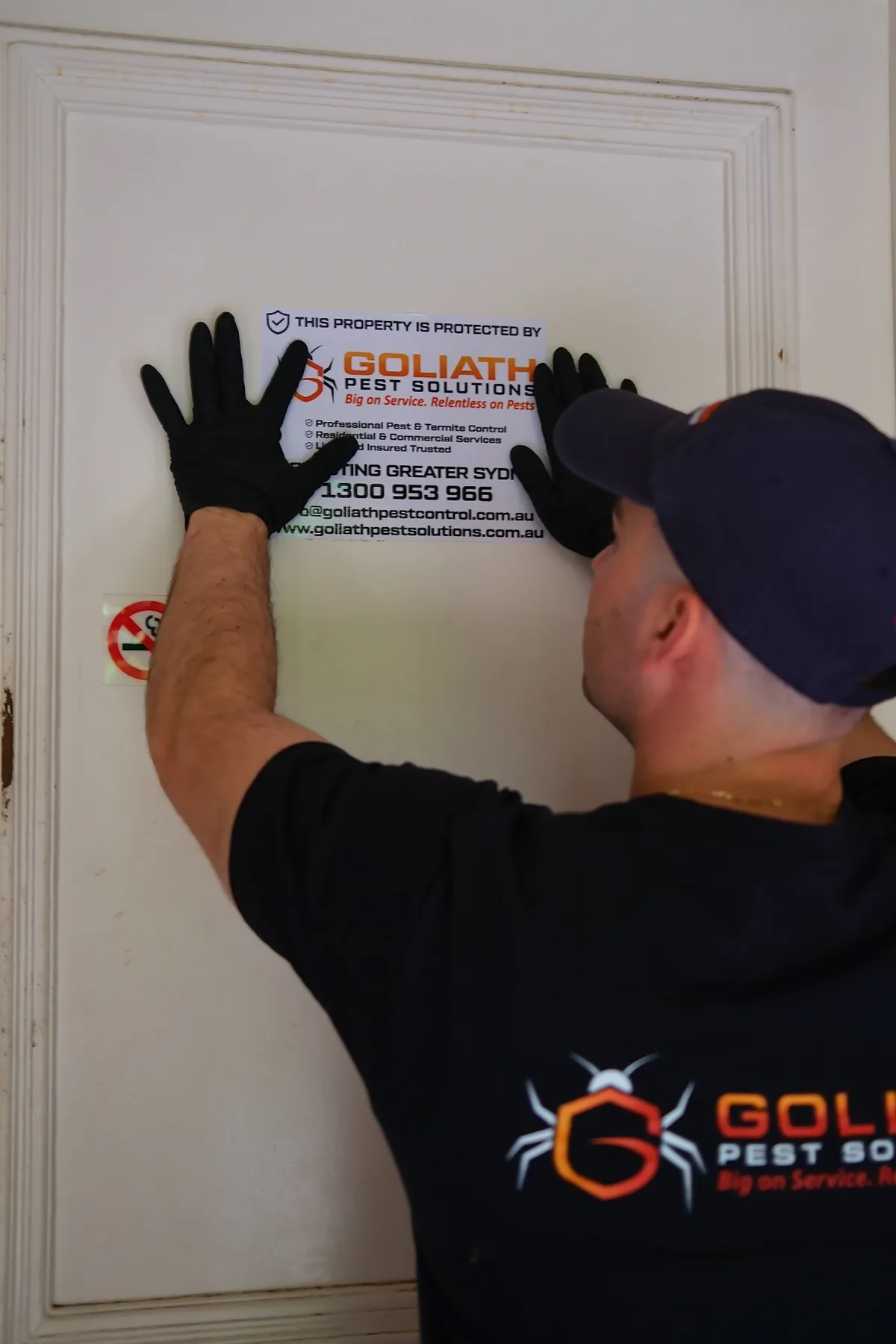 Goliath Pest Solutions property protection notice